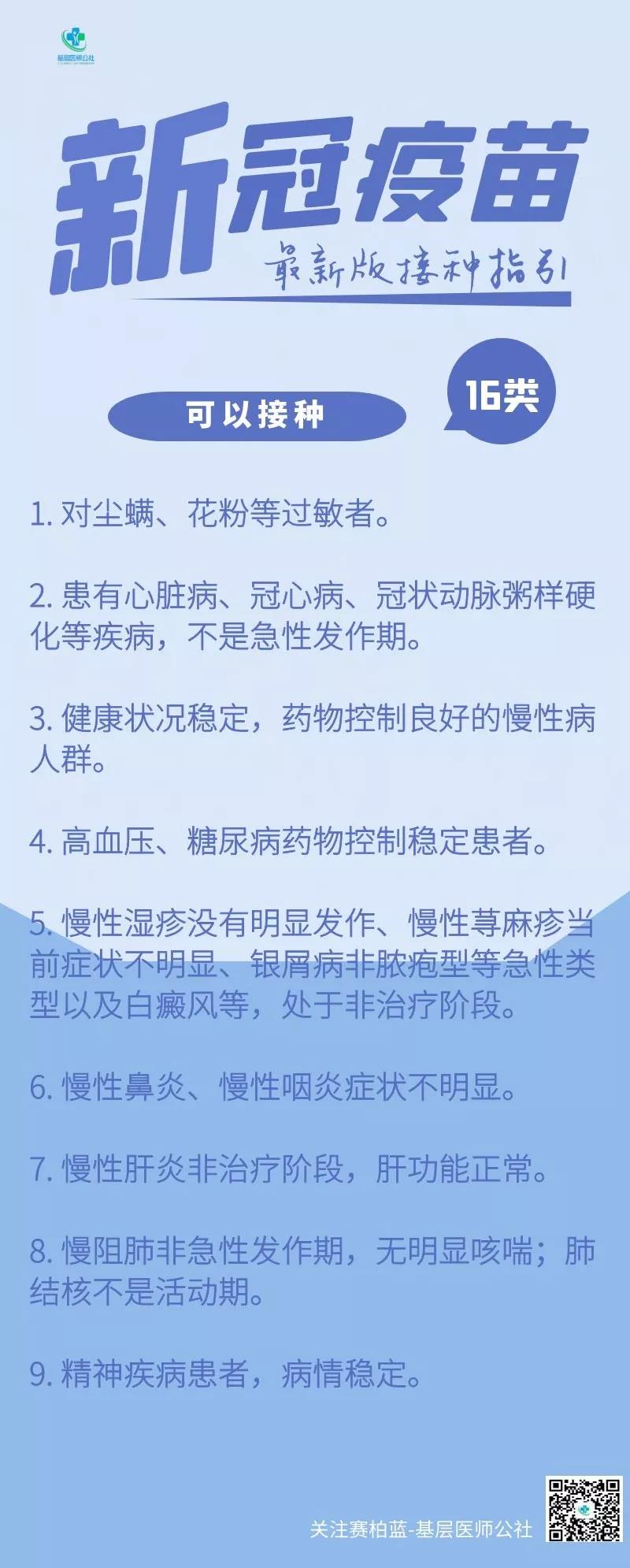 小旅|最新版!新冠疫苗接种指南发布,新增12种情况