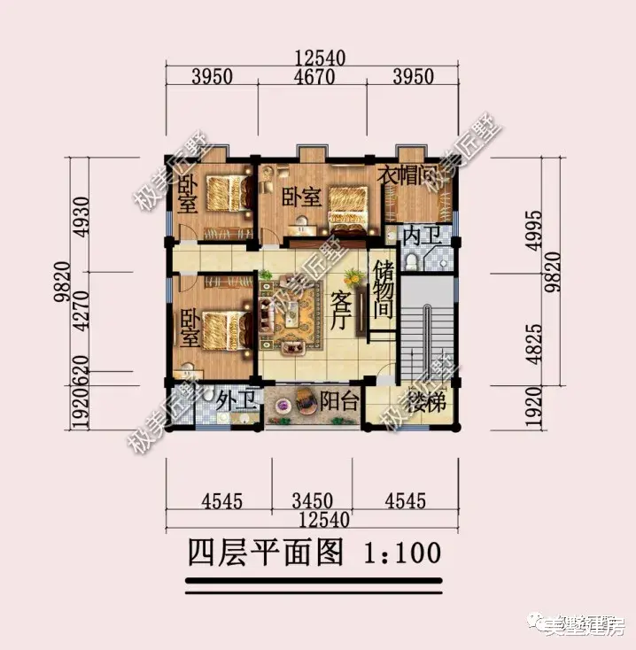 |占地135平，家庭人口多这样建，再也不用蜗居于一隅！
