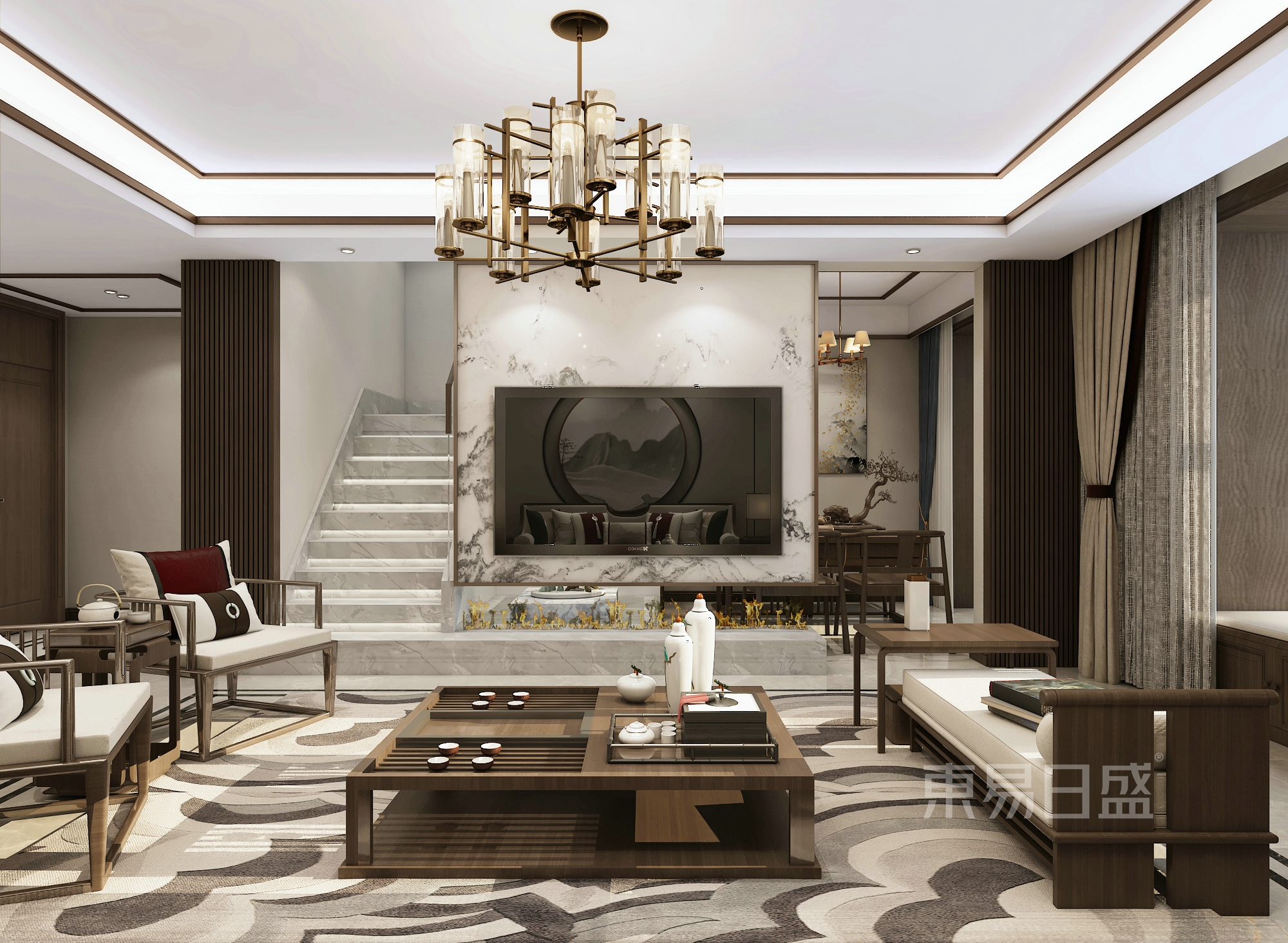 300㎡新中式跃层,优雅有格调,看了爱不释手