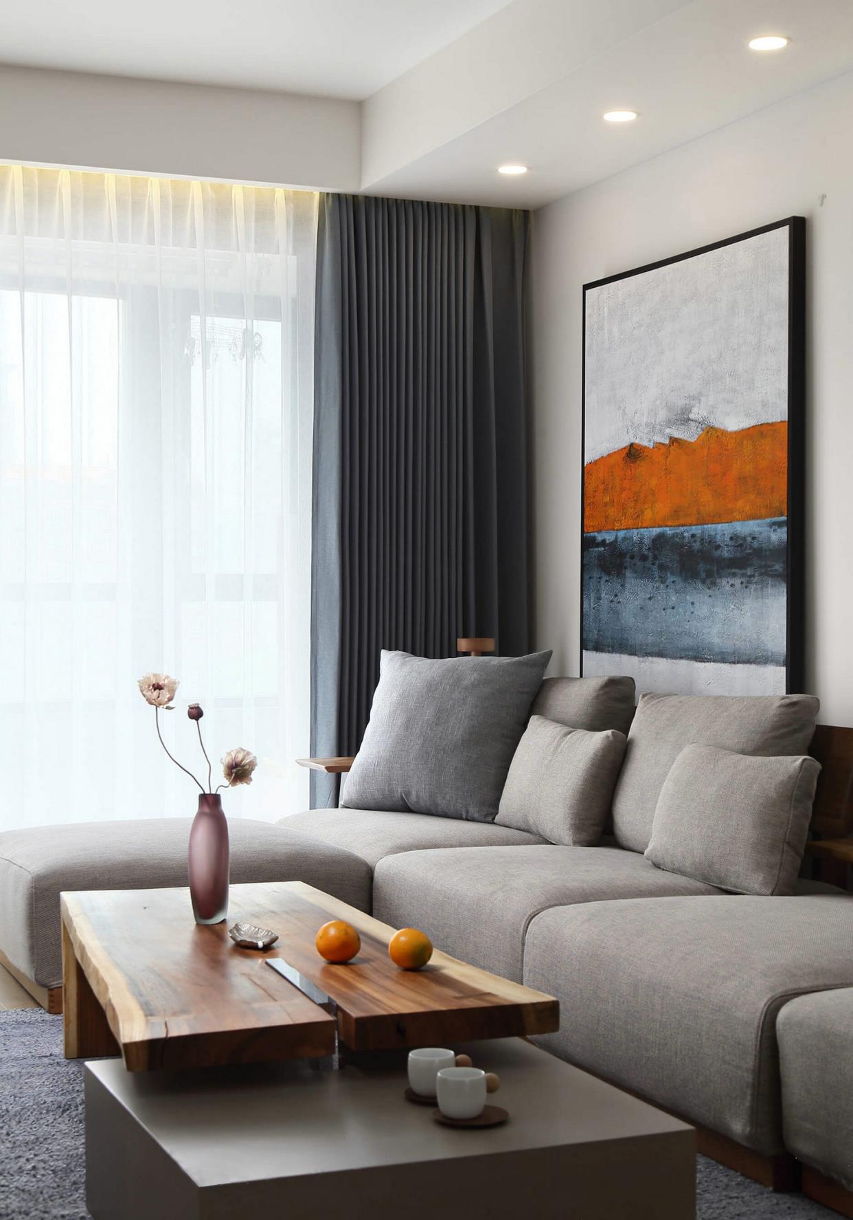 138㎡现代简约风，装下来花费20W，电视墙设计堪称一绝