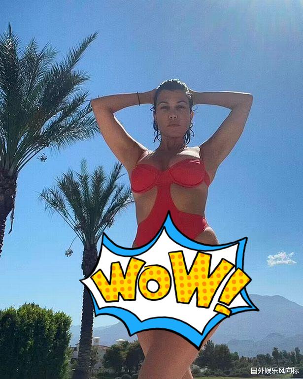 考特尼·卡戴珊|真实的考特尼·卡戴珊，发布了两张看似未经编辑的泳装照片