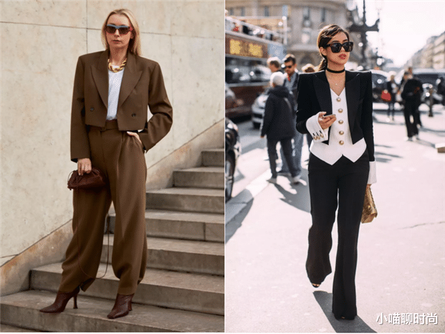小喵聊时尚|去了时装周才知道,今年西装流行“穿短不穿长”,时髦显瘦又显高