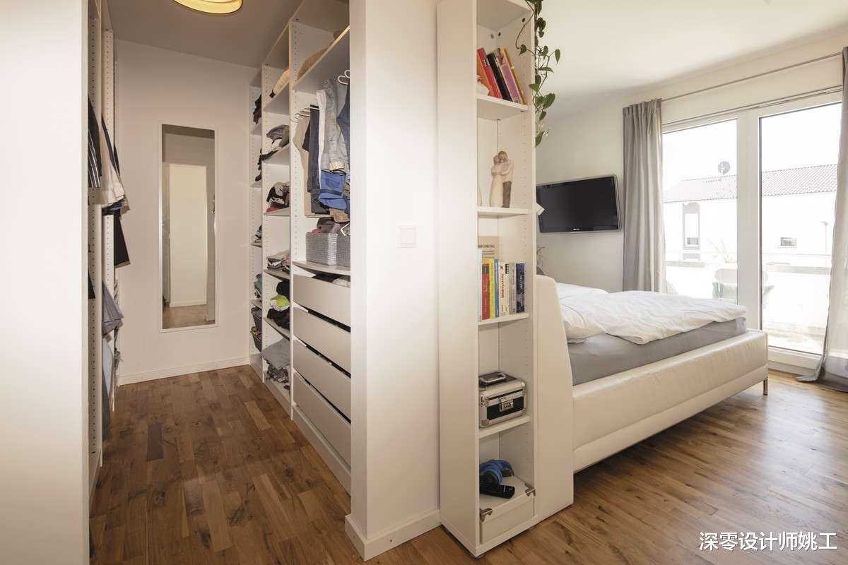 卧室不要再将床头靠墙了, 加入吧台, 书架, 梳妆台等, 观赏性真强!