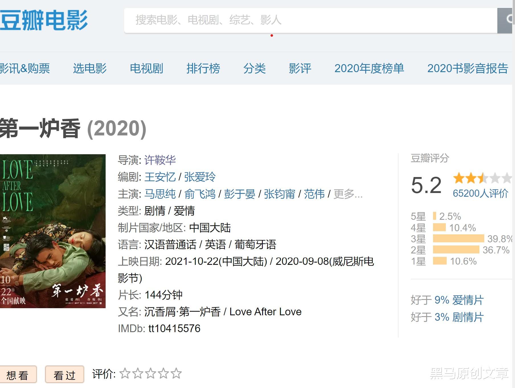 乔琪乔|《第一炉香》创许鞍华最低分：女作家笔下的低自尊感女性为何屡遭收视率滑铁卢