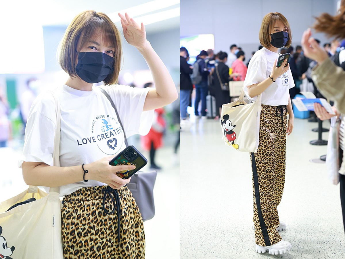 红珊瑚me|吴昕真是越来越美了，穿黑色露腰T恤配牛仔阔腿裤，时尚大气