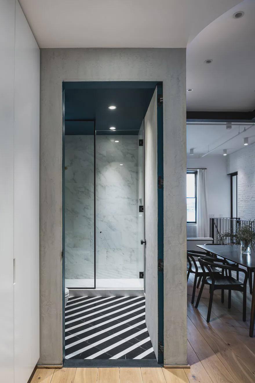 朋友180平复式楼梯下方直接改书房,水泥墙更显个性,越看越喜欢