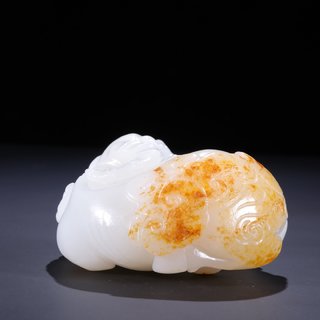 和田玉籽料|和田玉籽料招财貔貅摆件