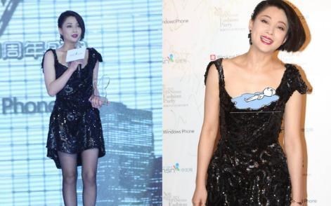 连衣裙 殷桃短发造型现身活动,黑色亮片裙搭配丝袜,实力演绎霸道女总裁