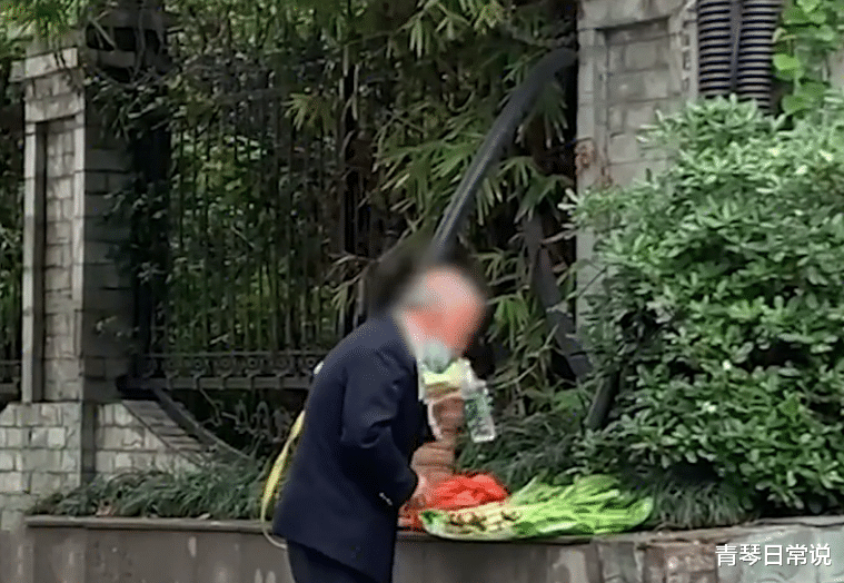 青琴日常说 四川达州一卖菜大爷用嘴喷水，菜品翠绿水灵，路人争相购买