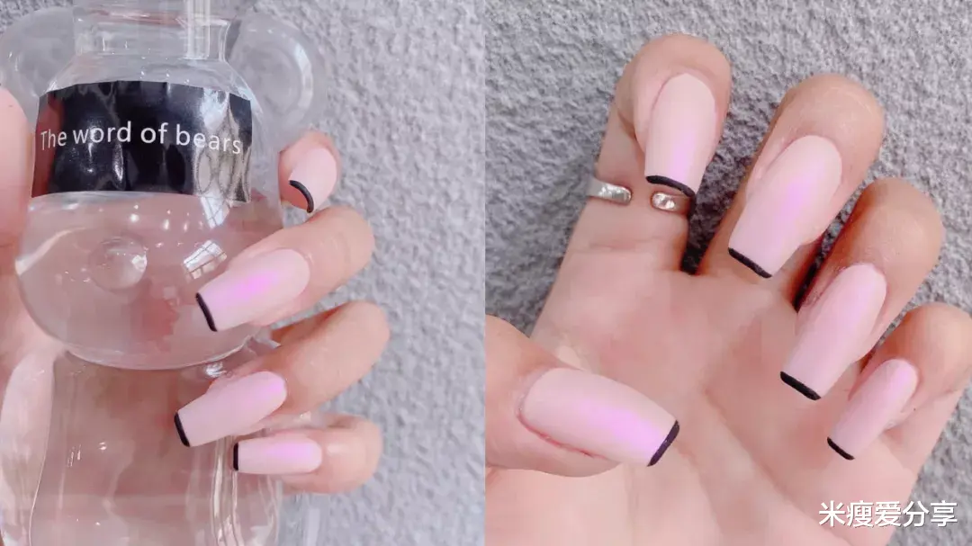 美甲|磨砂质感的美甲盘点，温柔恬静，?创意法式不光优雅还极具个性