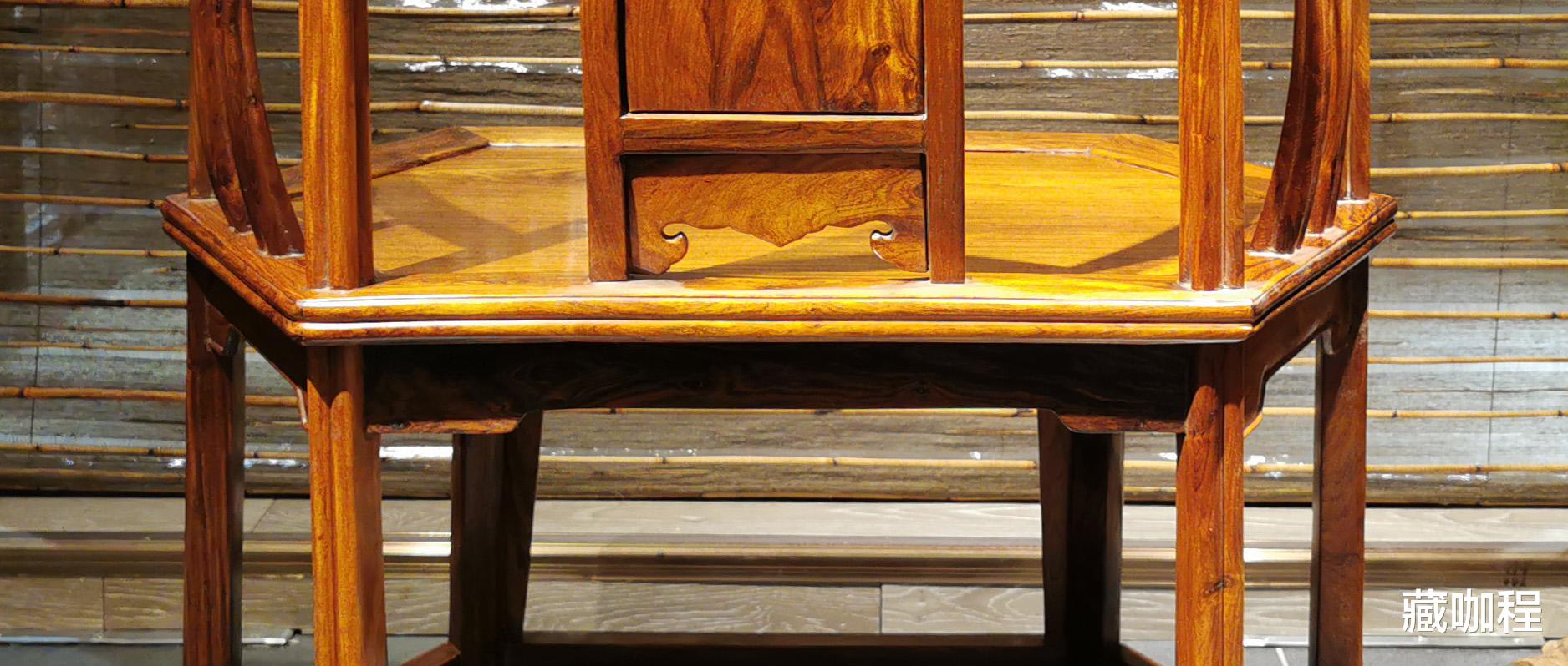 钱币|座下劈料造,黄花梨六方椅主打层次感