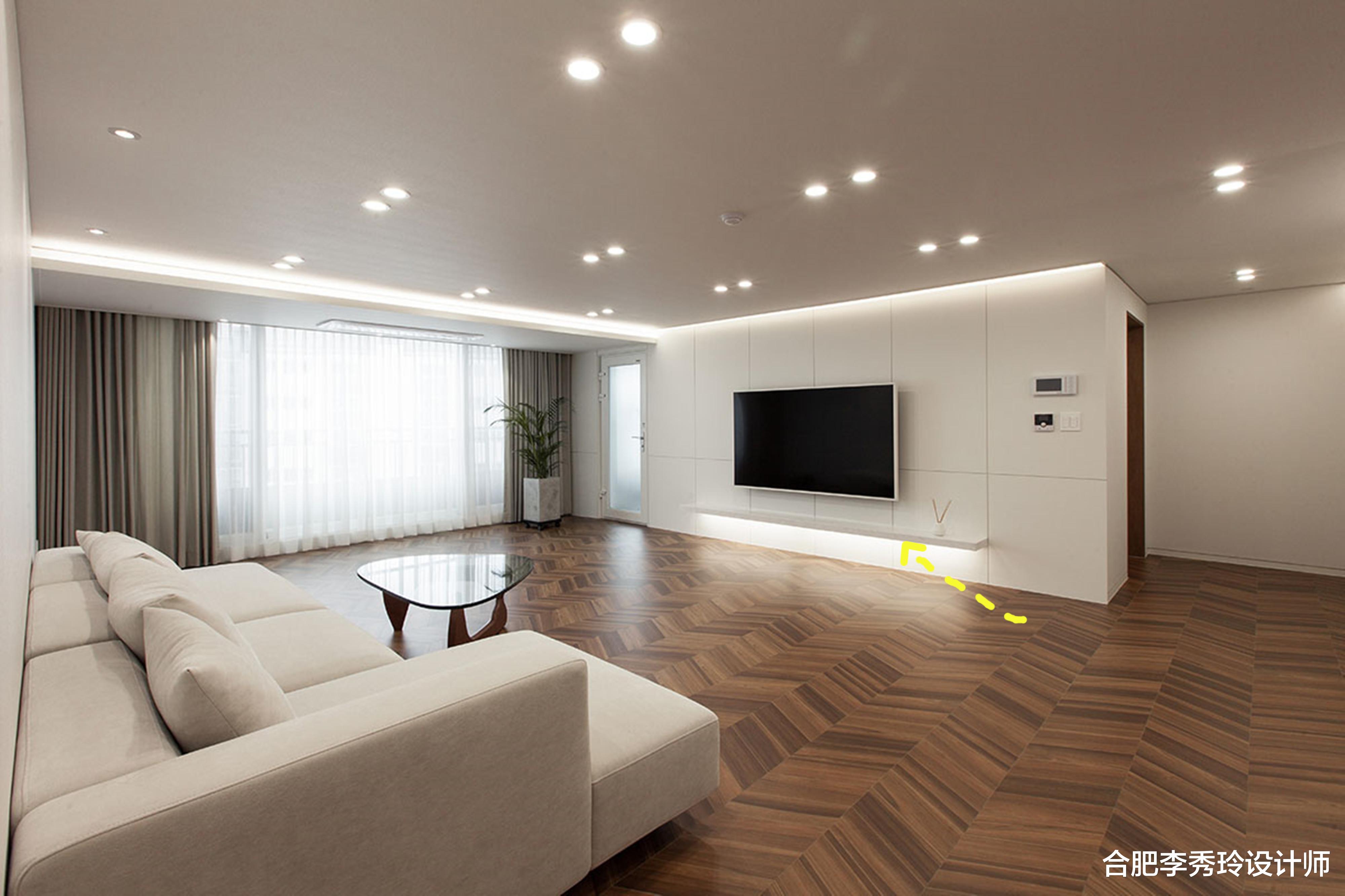 合肥李秀玲设计师|“去电视柜化”也开始了,学他家这样设计,打扫不费力实用性不减