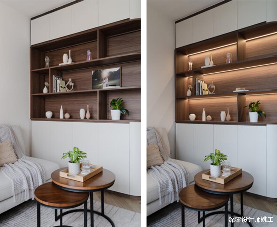 深而不阴暗的装修,看着真漂亮,116㎡两口之家,阳台还带个洗衣房