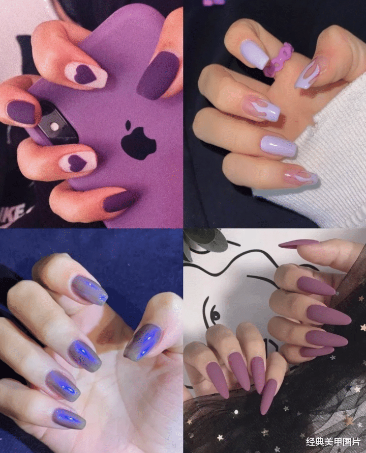 打底裤|高贵优雅的紫色美甲，气质又巨显白，33款中肯定有你想要的