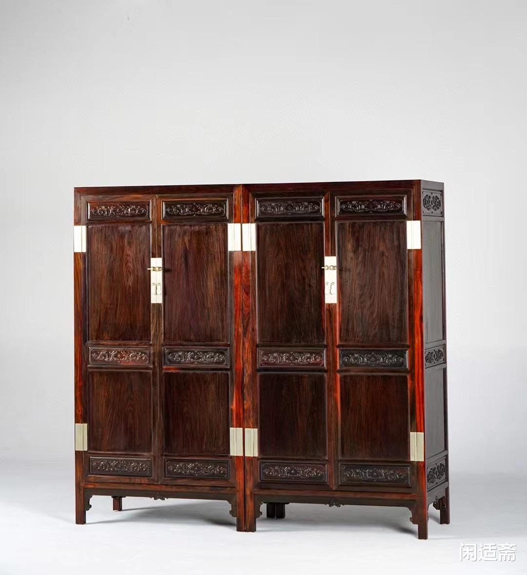 明式家具|古雅端庄，明式家具，螭龙纹方角柜