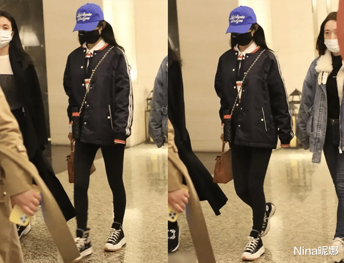 赵丽颖|赵丽颖分完家后忙上班，穿小香风衬衫套黑色小腿袜，肤白气色好真心不愁嫁