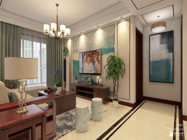 |116平新中式三居室在现代时尚语境中,体现古韵悠悠的传统之美