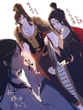 谢怜|天官漫画：谢怜当众维护鬼王花城，裴宿流放，君吾老父亲操碎了心