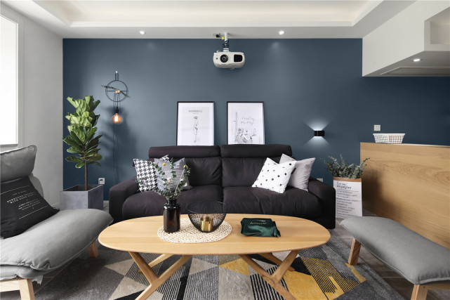 背景墙|100平北欧风二居室，简洁大方且空间更为整体，美观性也不逊色