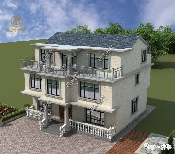 占地130平,三层欧式风别墅这样建,豪华且大气