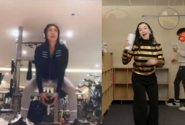 钟丽缇|51岁钟丽缇也太拼!大冷天穿低胸秀身材,小老公染白发太显老