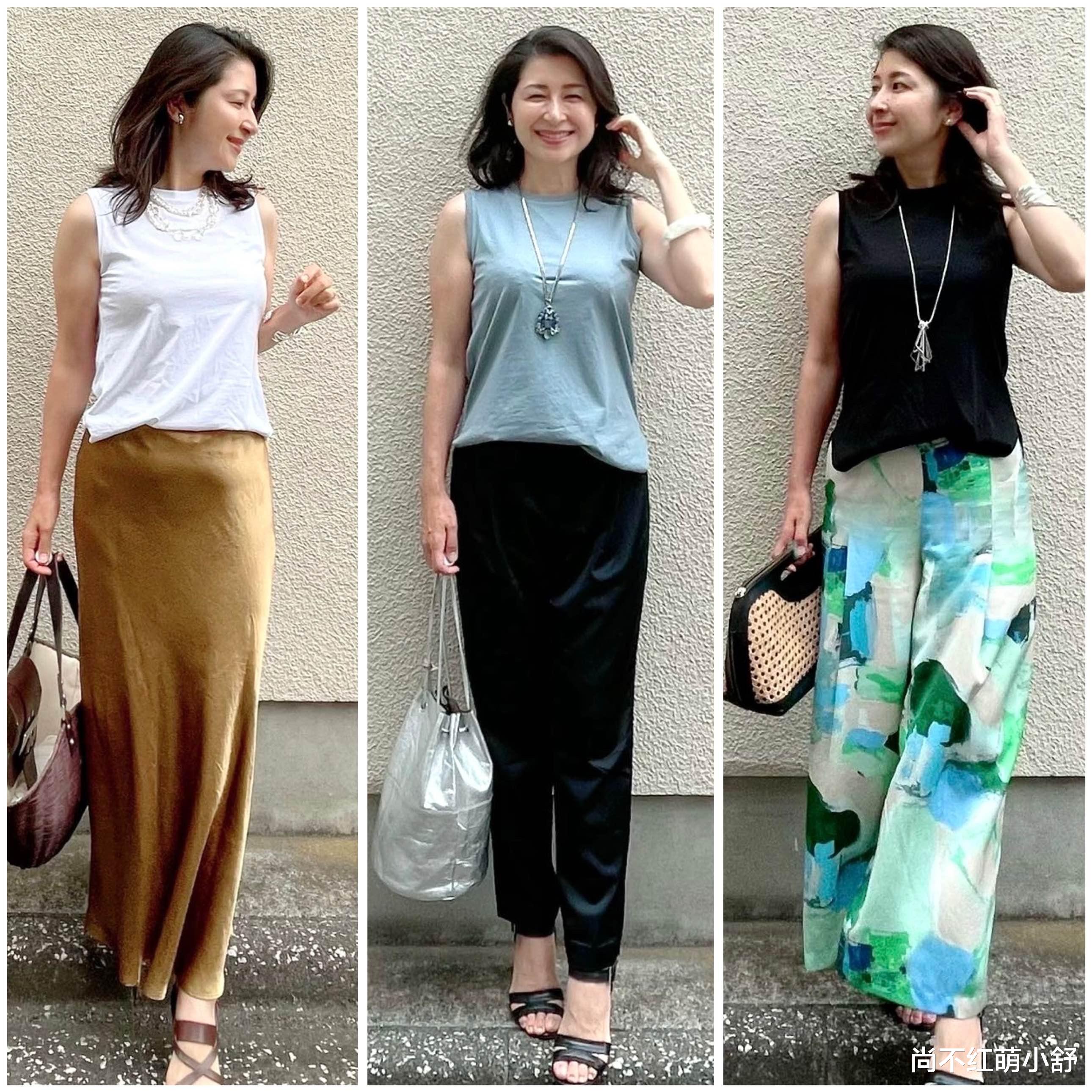 尚不红萌小舒|40-50岁的女人，不穿短裙不扮嫩，今夏这样穿却比小姑娘还时髦