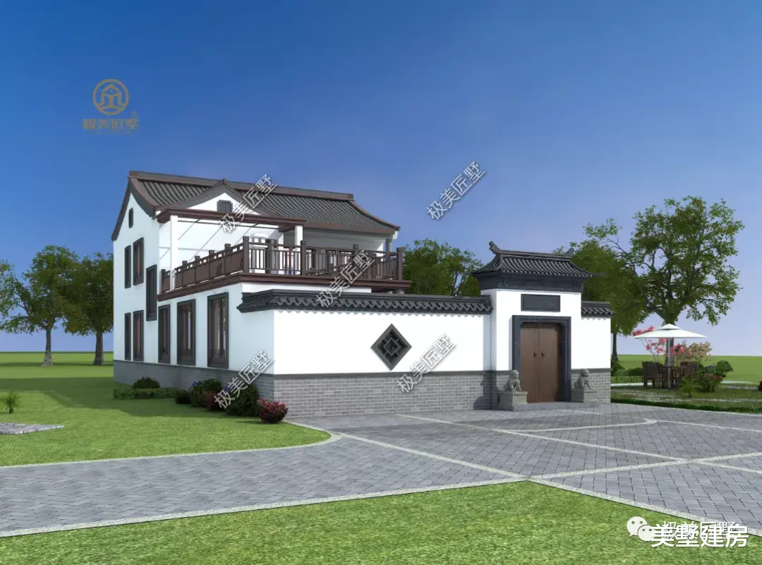 最美国风别墅,看看这栋精致合院设计,你值得一建