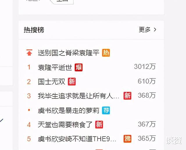 虞书欣|袁隆平去世举国哀悼，虞书欣登上热搜榜高位引众怒，事后已道歉！