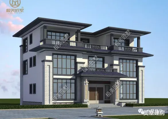 |占地178㎡，带有负一层设计的新中式别墅，你一定喜欢！