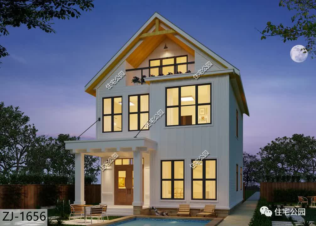 |8×13米，备受农村欢迎的三层住宅，5室2厅好格局值得点赞