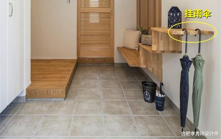 合肥李秀玲设计师|玄关“去鞋柜化”用3段悬空木板替代了，看似简易，实际轻巧好用