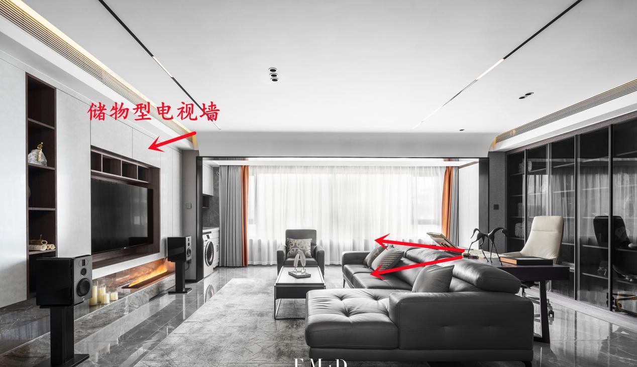电视背景墙|心心念念的书房，原来在客厅这4处就能满足，何必单独浪费一间房