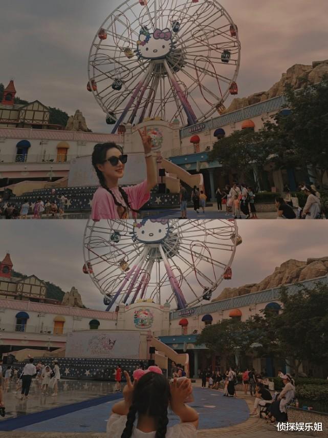向华强|薇娅夫妇带女儿游乐场疯玩，一家三口罕同框，女儿打扮精致颜值高