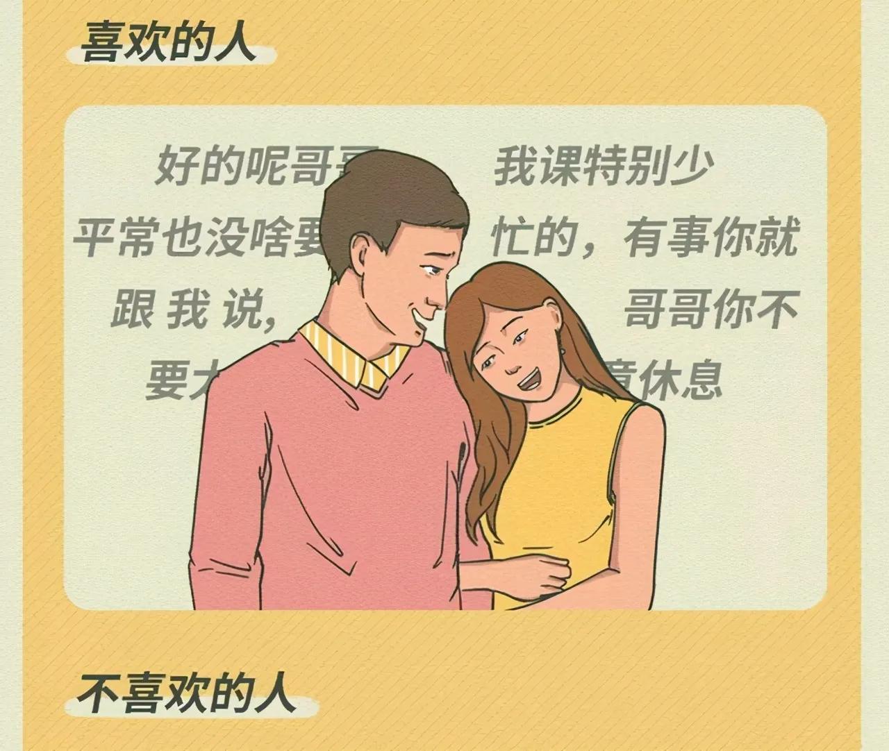 |喜欢的人VS不喜欢的人，女人就是这么现实！（漫画）