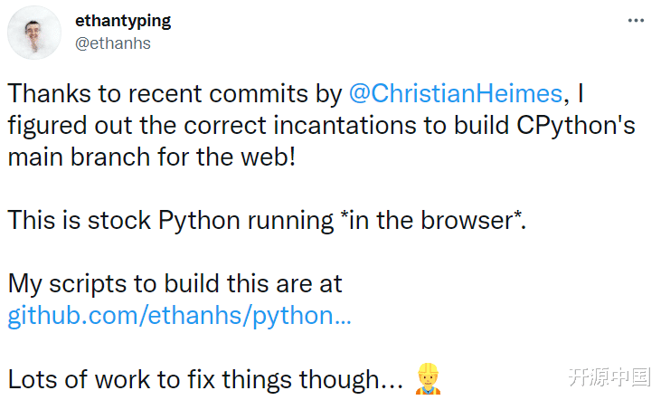 spring|CPython 主分支通过 WebAssembly 在浏览器中运行