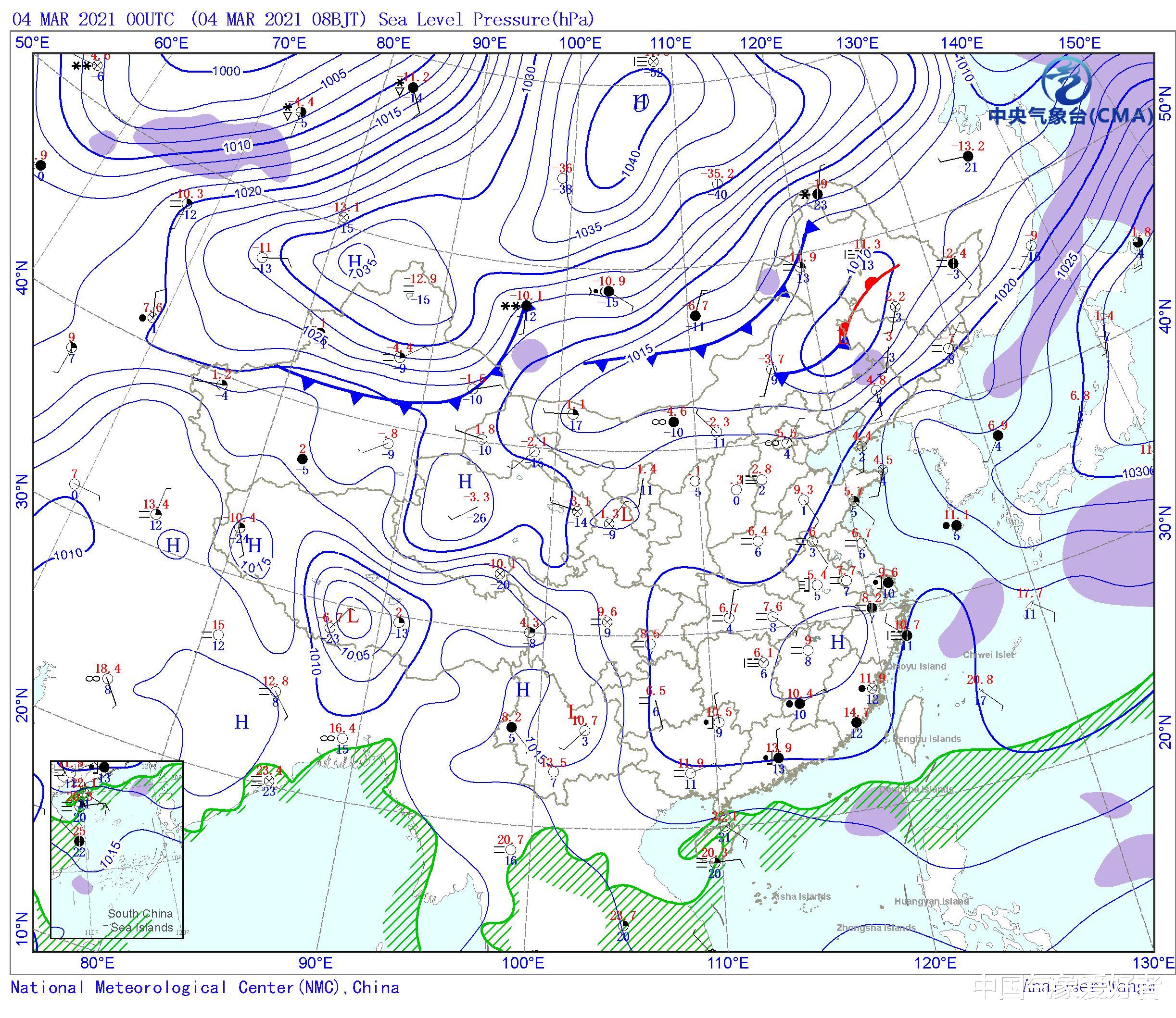 中国气象爱好者 寒潮预警!东北将熔断式降温,南方要倒春寒?权威预报:广东也降