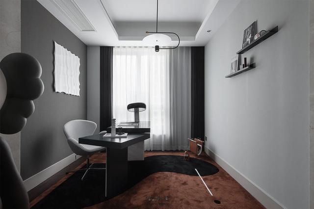 |180㎡现代简约,黑白灰的空间,营造出时尚高级的质感