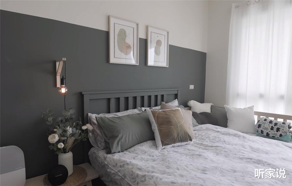 小两口用3天时间，将13㎡杂乱卧室变成森系风，网友：心服口服