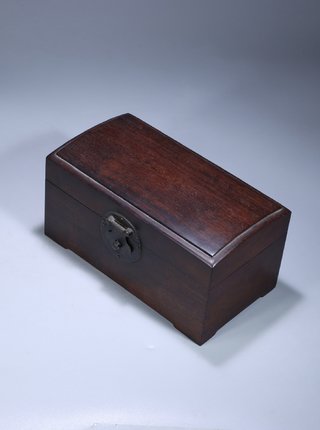 小叶紫檀|清代：小叶紫檀木雕·官制式书箱盒