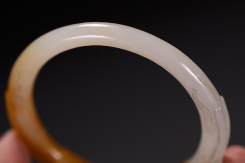 和田玉籽料|和田玉籽料 双龙头手镯