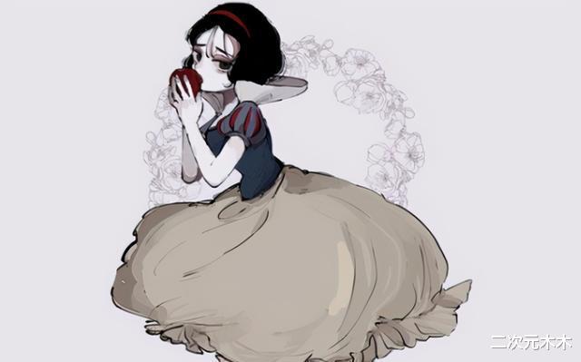 迪士尼公主|当黑暗画风结合迪士尼公主，艾莎愁眉苦脸，全员画风阴森