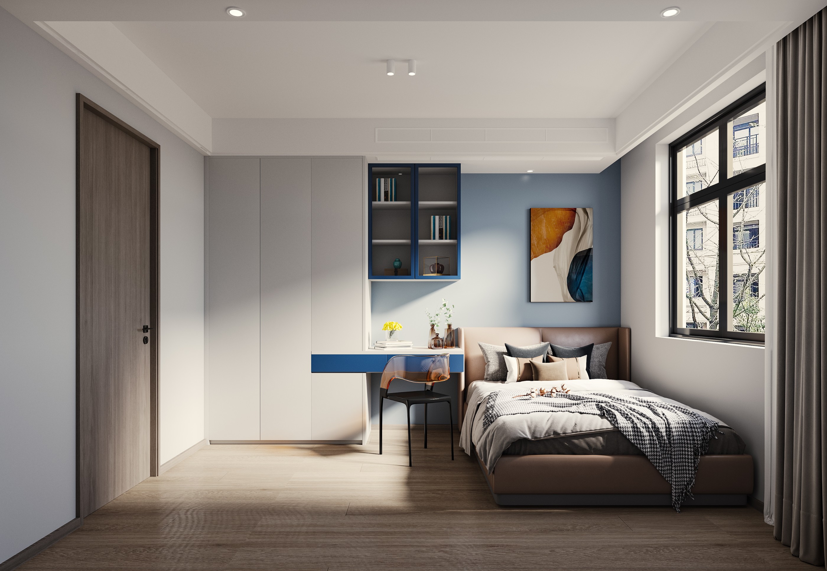 150m现代简约风三居，自然清新孩子们都爱。