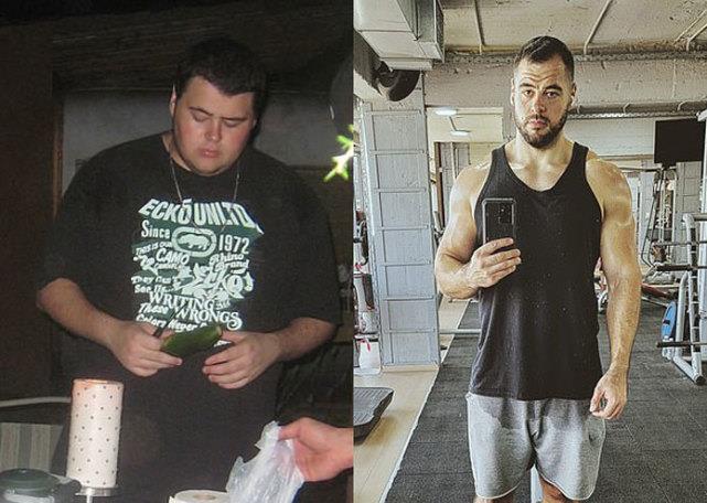 健身 美国330斤男子被警告,活不过30岁,每天1万步后练出六块腹肌