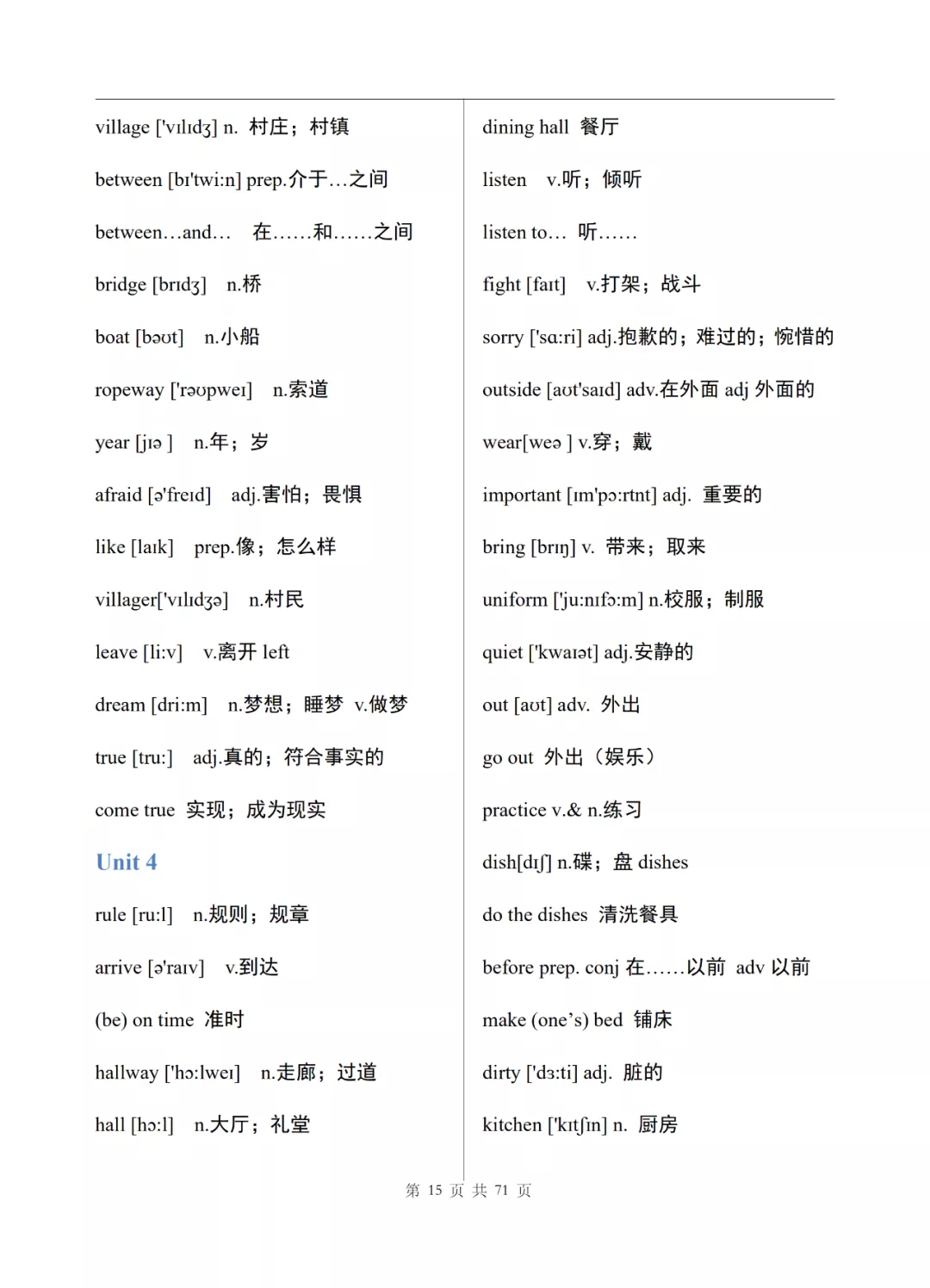 济南朗阁外语培训中心|【济南朗阁】初中三年,6本英语课本,汇成一份英语单词表!替孩子打印!