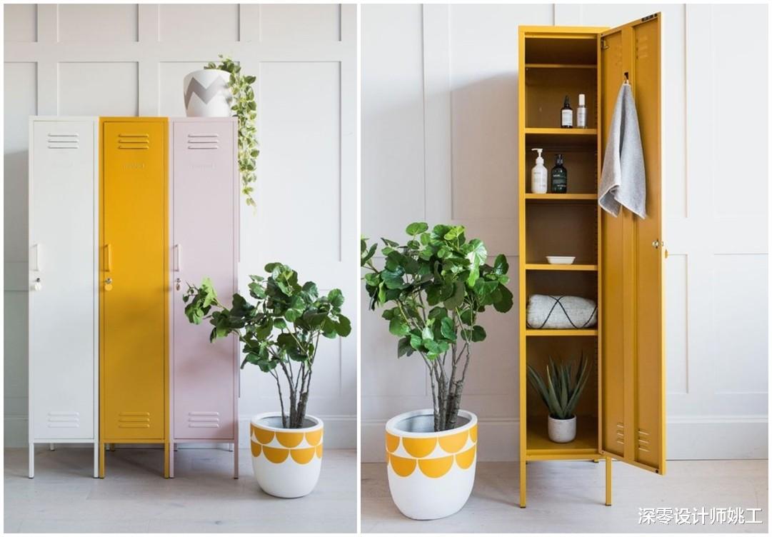 深零设计师姚工|全屋不打一个柜子,用铁储物柜代替,上漆后再利用,至少省好几万