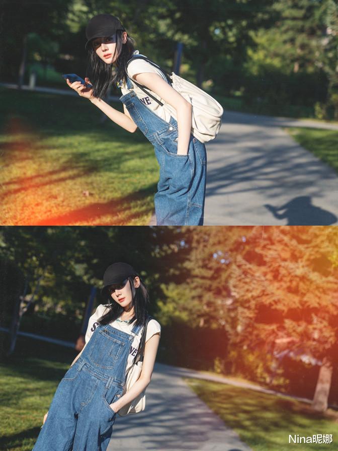 男团|迪丽热巴深夜轧马路，穿连衣裙街头单腿拍照，打扮朴素不像女明星