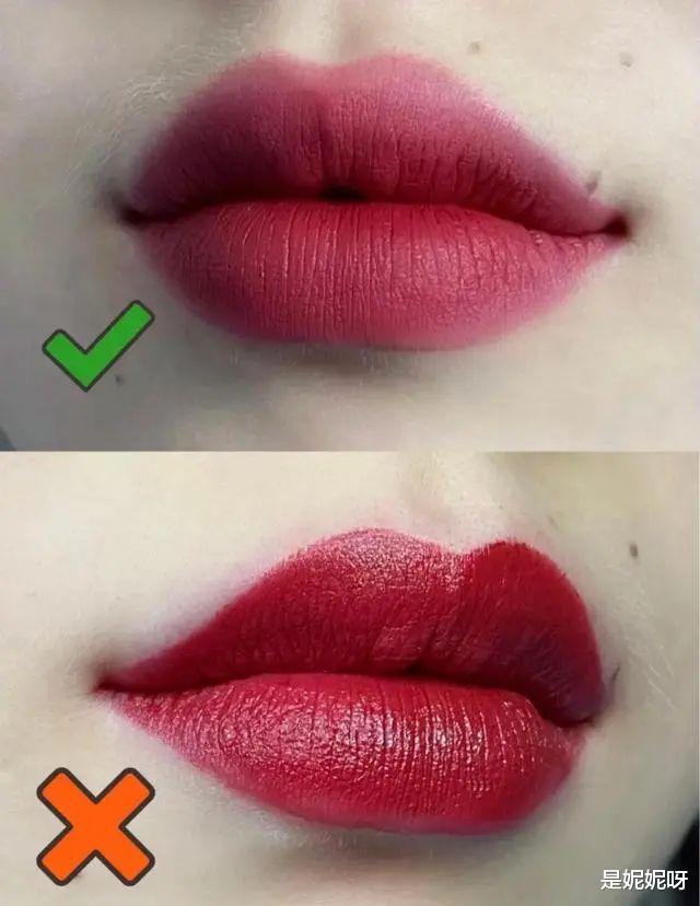 针织衫|涂口红别再“抿嘴”了，会化妆的女生都这样做，唇感高级还持久