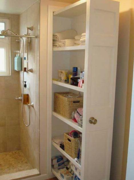 越来越多人装修都做这种夹缝柜，我家卫生间做了，收纳量大一倍！