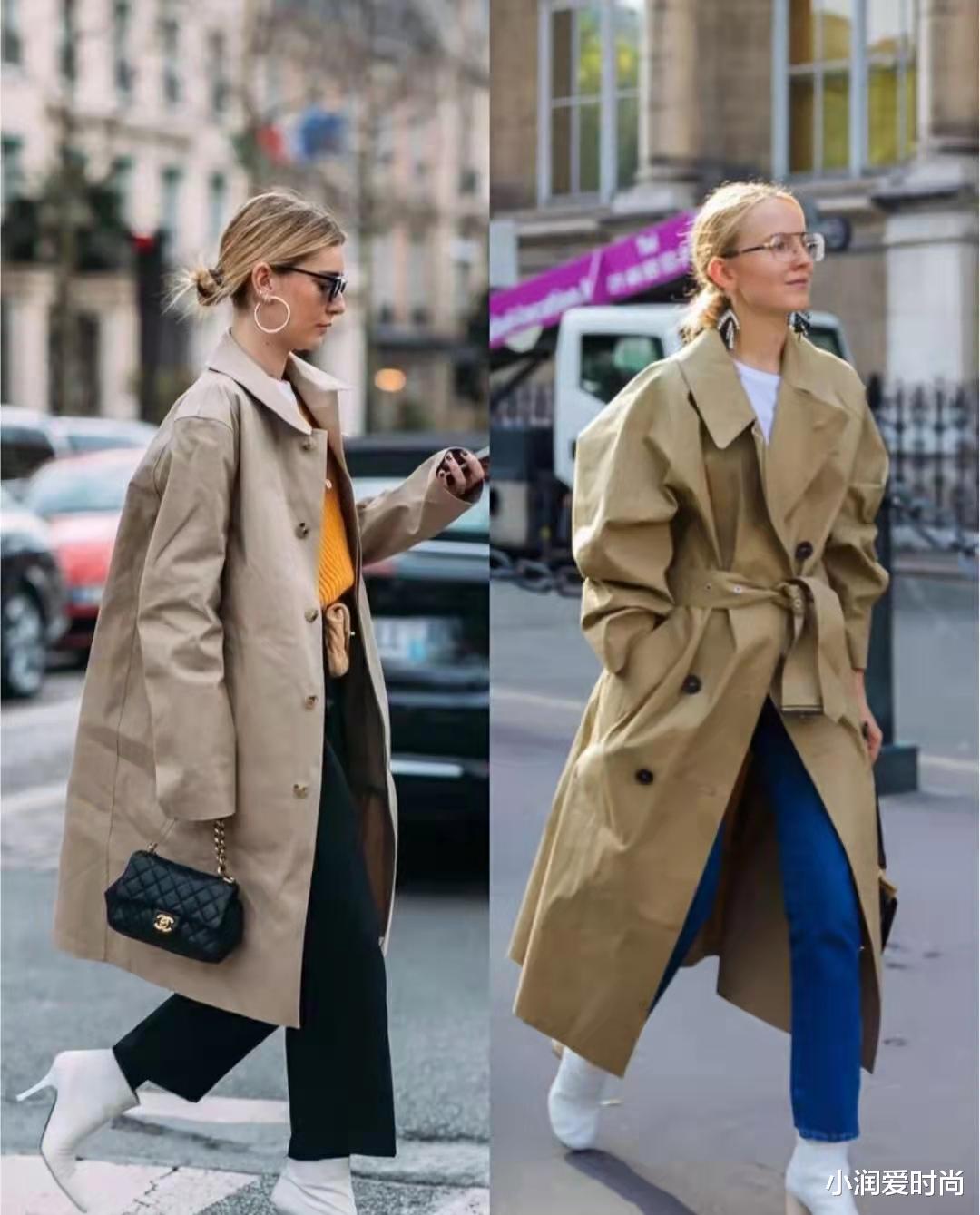 小润爱时尚 卡其色风衣过时了！今秋流行穿驼色风衣，6套搭配照穿高级不重复