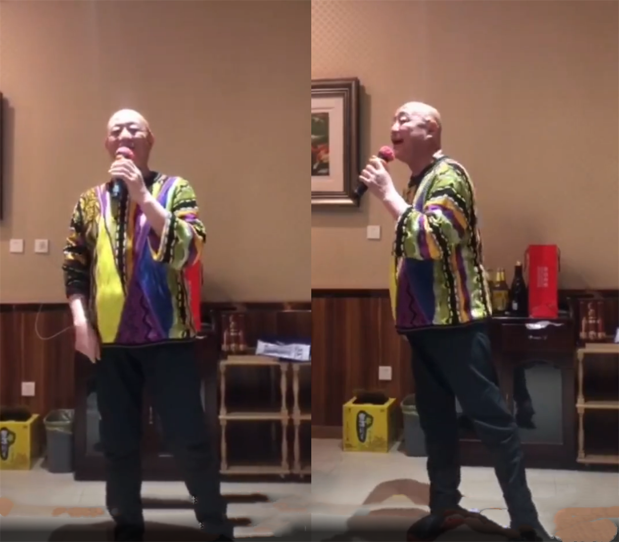 刘荷娜|“认干爹专业户”陈寒柏饭局高歌，挺大肚显臃肿，曾称妻子是宠物